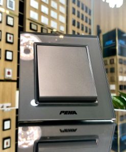 Bộ công tắc 1 x 1 chiều Aura glass gray Series P-027