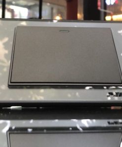 Bộ công tắc 1 x 1 chiều peha AURA KANTIG glass grey Series