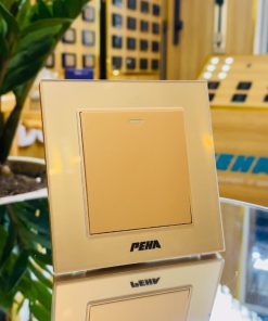 Bộ công tắc 1 x 1 chiều Aura glass gold Series