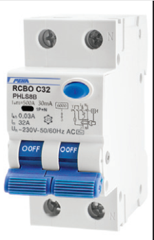 Aptomat RCBO (10A/16A/20A) PEHA- 2P- Chống quá tải & Chống giật
