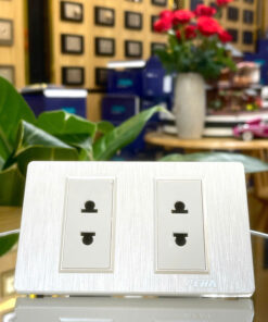 Bộ 2 Ổ Cắm Đôi 2 Chấu PEHA - WHITE C1 SERIES C1
